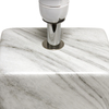 Simple Designs Simple Designs Petite Marbled Ceramic Table Lamp White w White Shade LT2071-WOW